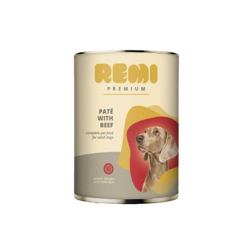 Hrană umedă pentru câini Remi Premium Pate cu Vită 400 g