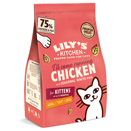 Lily's Kitchen Cat Chicken & White Fish Dry Kitten Food 800 g