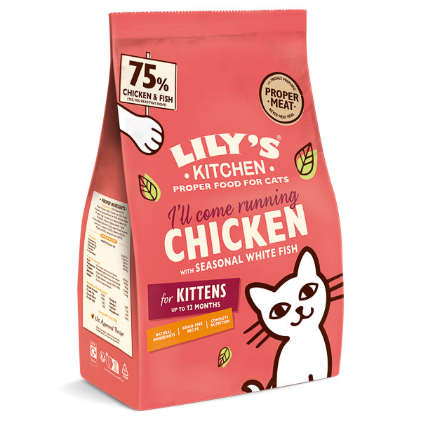 Lily's Kitchen Cat Chicken & White Fish Dry Kitten Food 800 g