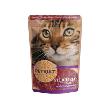 Hrană-umedă-pisici-Petkult-Sterilizat-Miel-100g