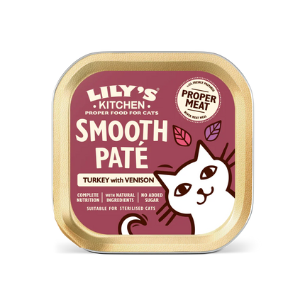 Lily's Kitchen Cat Adult Smooth Turkey Pate with Venison 85 g