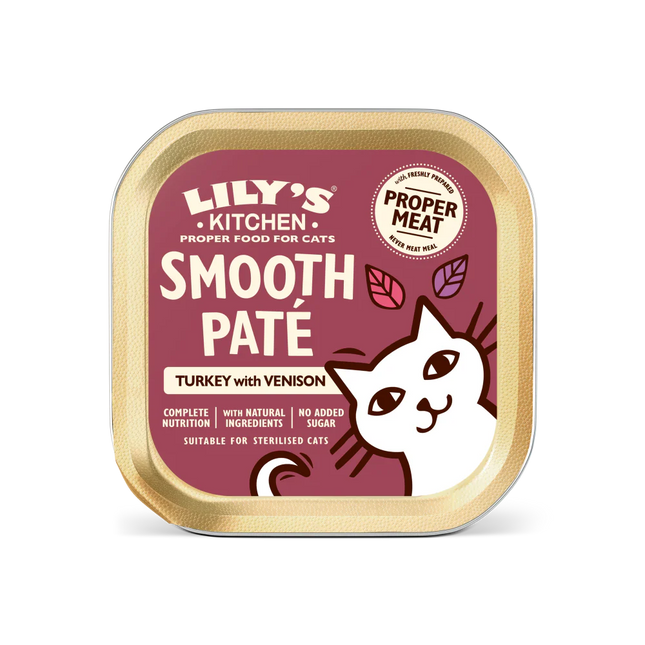 Lily's Kitchen Cat Adult Smooth Turkey Pate with Venison 85 g