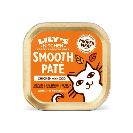 Lily's Kitchen Cat Adult Smooth Chicken Pate with Cod 85 g