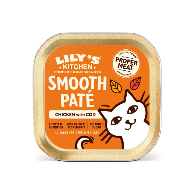 Lily's Kitchen Cat Adult Smooth Chicken Pate with Cod 85 g
