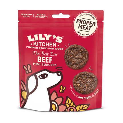 Lily's Kitchen the Best Ever Beef Mini Burgers Dog Treats 70 g