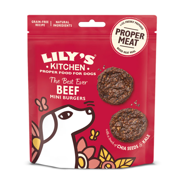 Lily's Kitchen the Best Ever Beef Mini Burgers Dog Treats 70 g