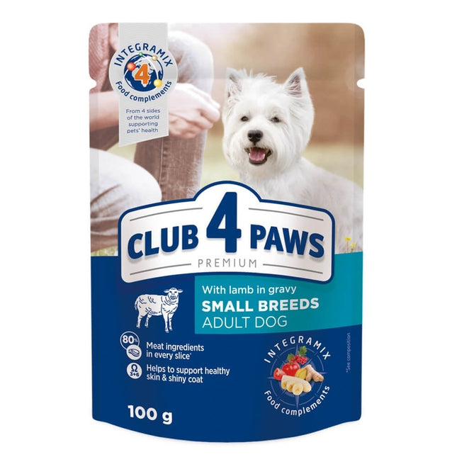 Club 4 Paws Adult Mini - Hrană umedă premium - Miel - 100g