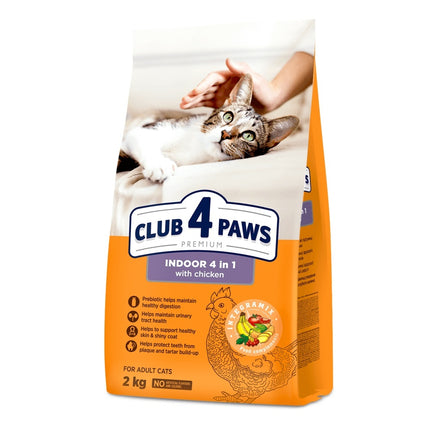 Club 4 Paws Cat Indoor - Hrană uscată premium - Pui - 2kg