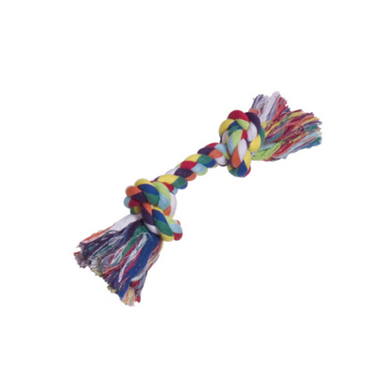 Jucărie pentru câini Nobby Sfoară color 90 g – 2 noduri