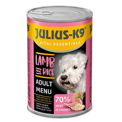 Julius K9 Dog - Hrană umedă super-premium - Miel și Orez - 1240g