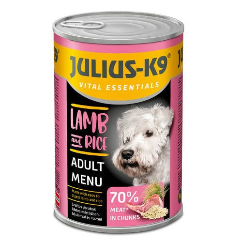 Julius K9 Dog - Hrană umedă super-premium - Miel și Orez - 1240g