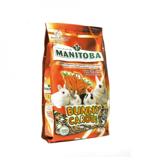 Manitoba Bunny Carota - Hrană completă pentru iepuri pitici - 1kg
