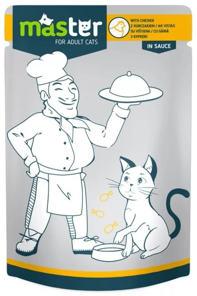 Master Cat - Hrană umedă profesională - Pui - 80g