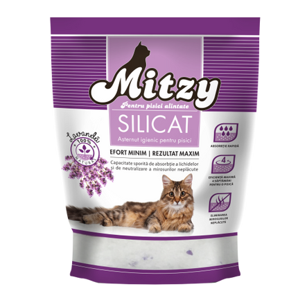 Nisip pentru litieră cu lavandă Mitzy 3,8 L