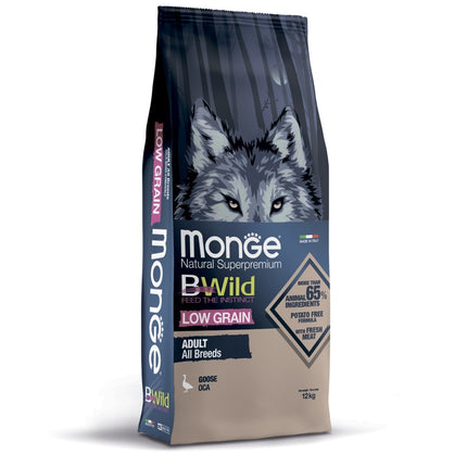 Monge BWild Dog Adult All Breeds - Hrană uscată super-premium - Gâscă - 12kg