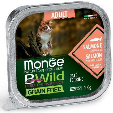 Monge BWild Pate Cat - Hrană umedă super-premium - Somon - 100g