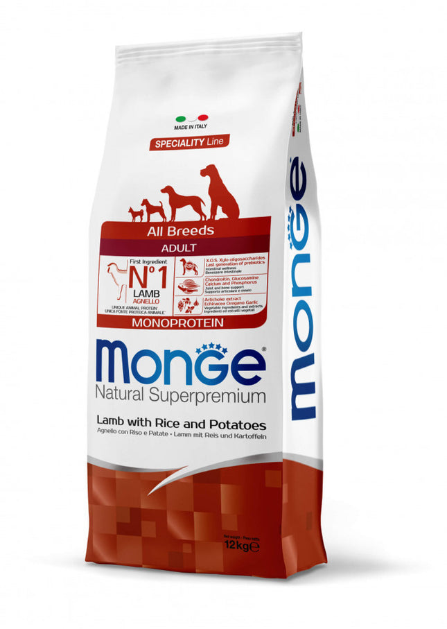Monge Natural Superpremium Adult All Breeds - Miel și Orez - 12kg