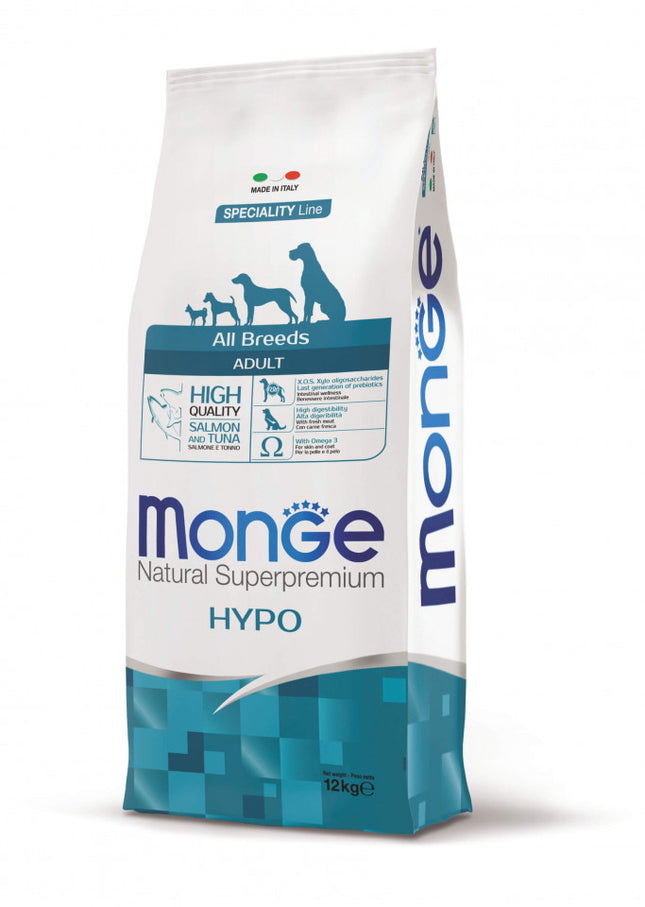 Monge Natural Superpremium Hypoallergenic Adult All Breeds - Somon și Ton - 12kg