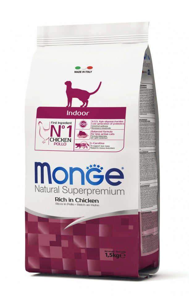 Monge Natural Superpremium Indoor Cat - Pui - 1,5kg