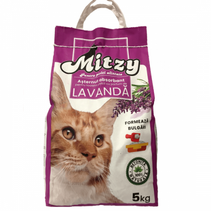 Nisip pentru litieră Mitzy Lavandă 5 kg
