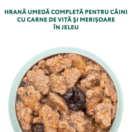 Optimeal Adult - Hrană umedă super-premium - Vită și Merișoare - 100g