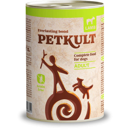 Hrană umedă pentru câini Petkult Adult cu miel 400 g