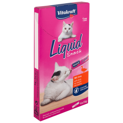 Snack lichid pentru pisici Vitakraft Rață 6×15 g