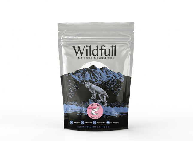 Wildfull Cat Hair & Skin - Hrană uscată ultra-premium - Somon - 400g